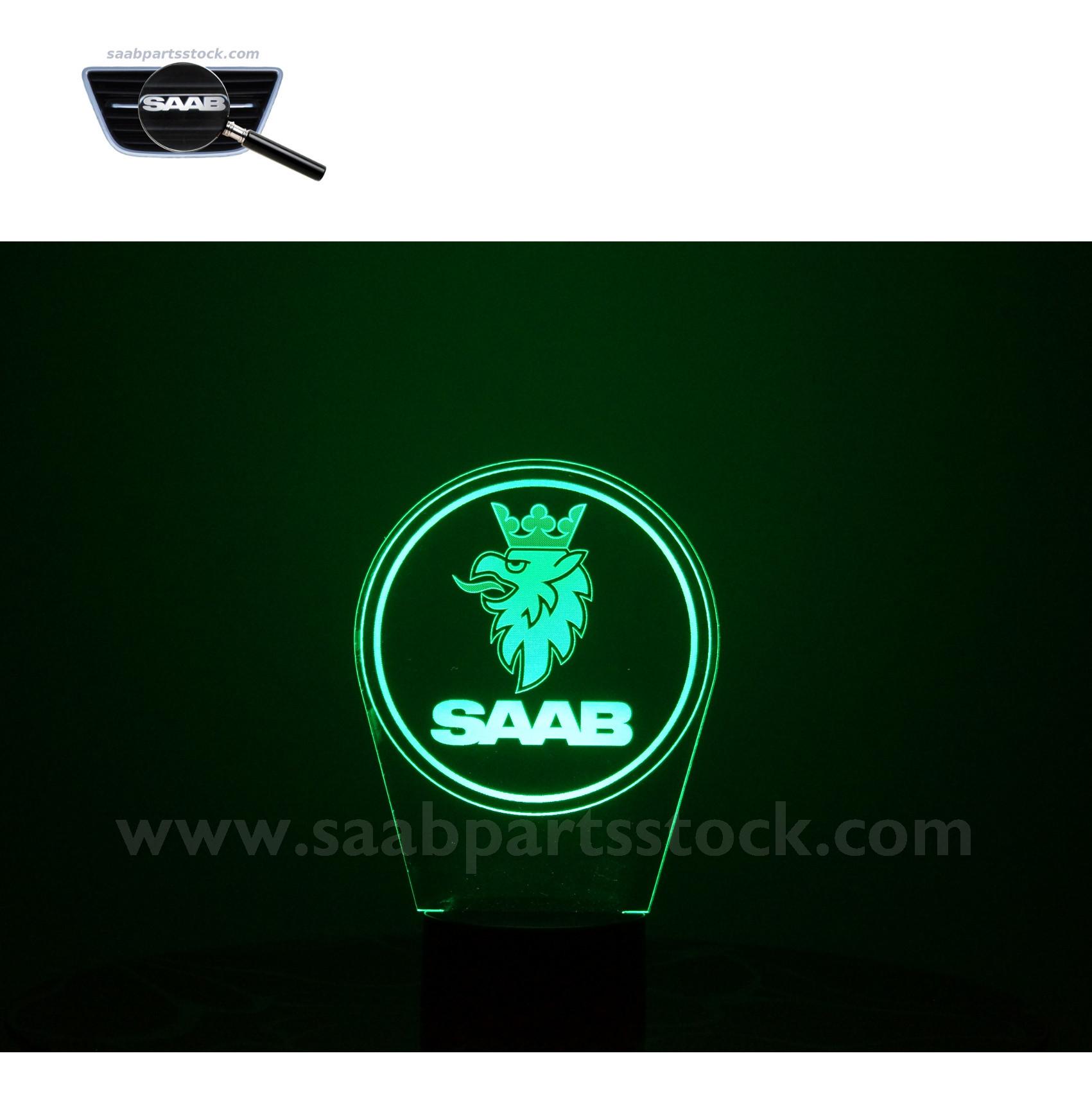 SAAB-Logo-LED-Lamp-green-saabpartsstock-property