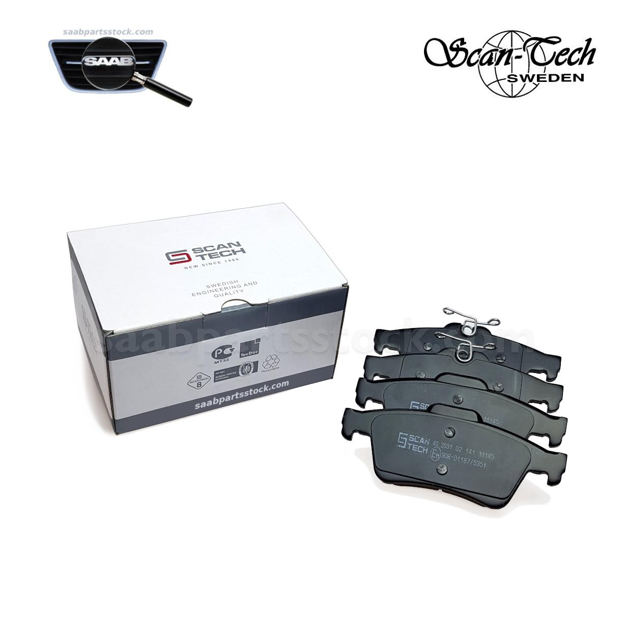 Rear Brake Pad Kit SAAB, Volvo, Opel, Ford, Renault, Nissan SAAB-93183140_ScanTech-40.2031-SaabPartsStock