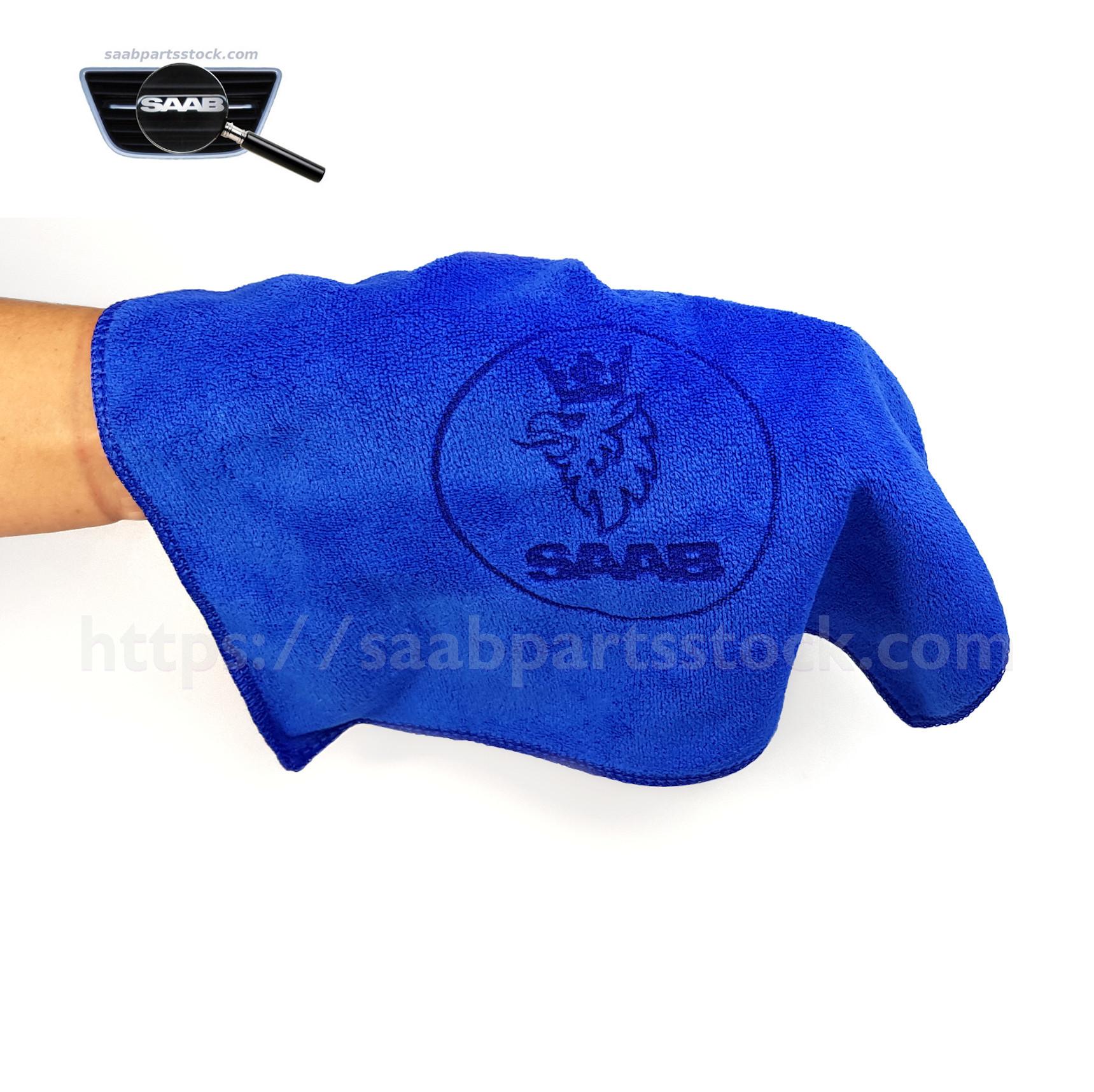 Microfiber Towel SAAB logo, Blue SaabPartsStock