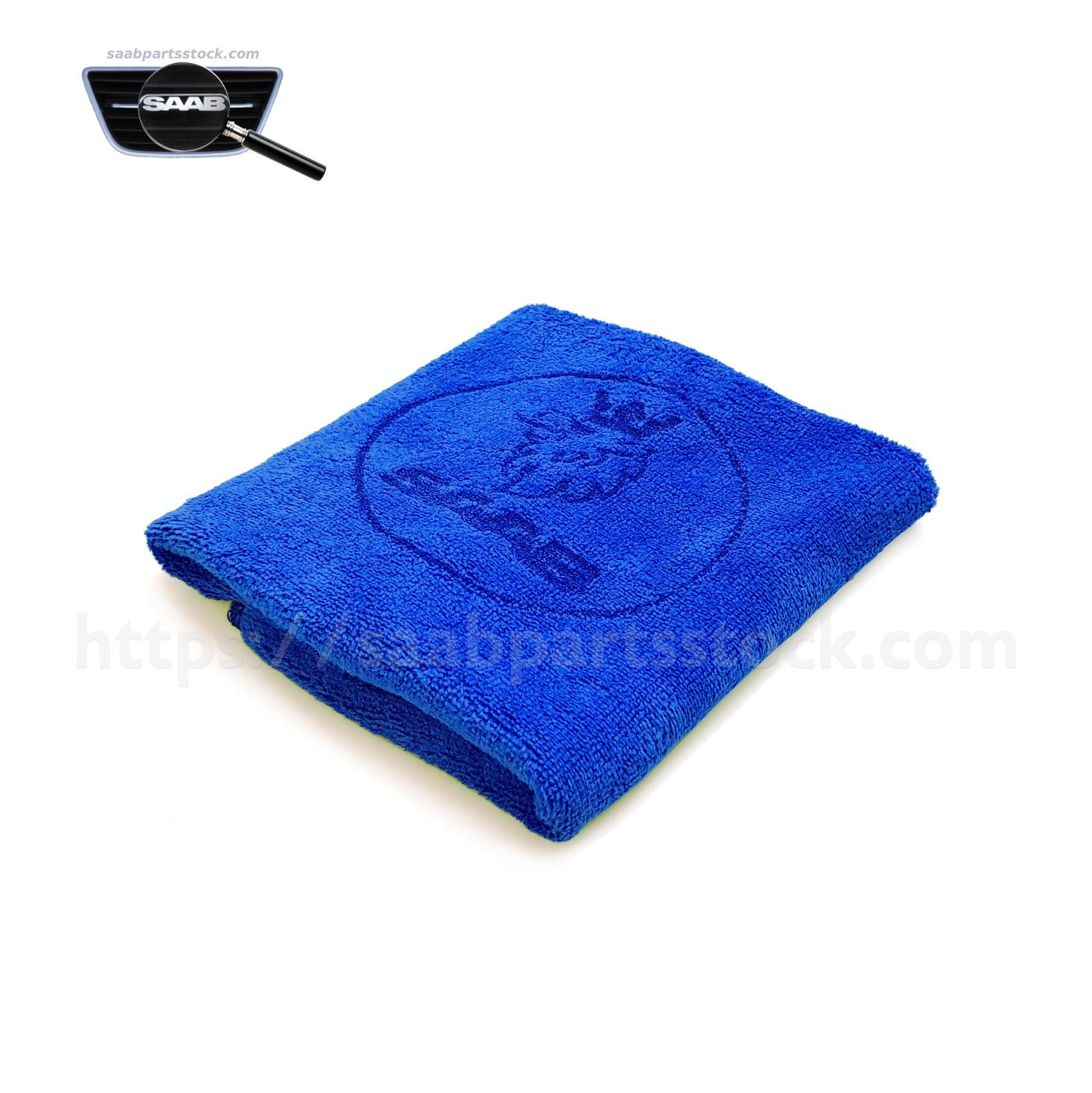 Microfiber Towel SAAB logo Blue SaabPartsStock