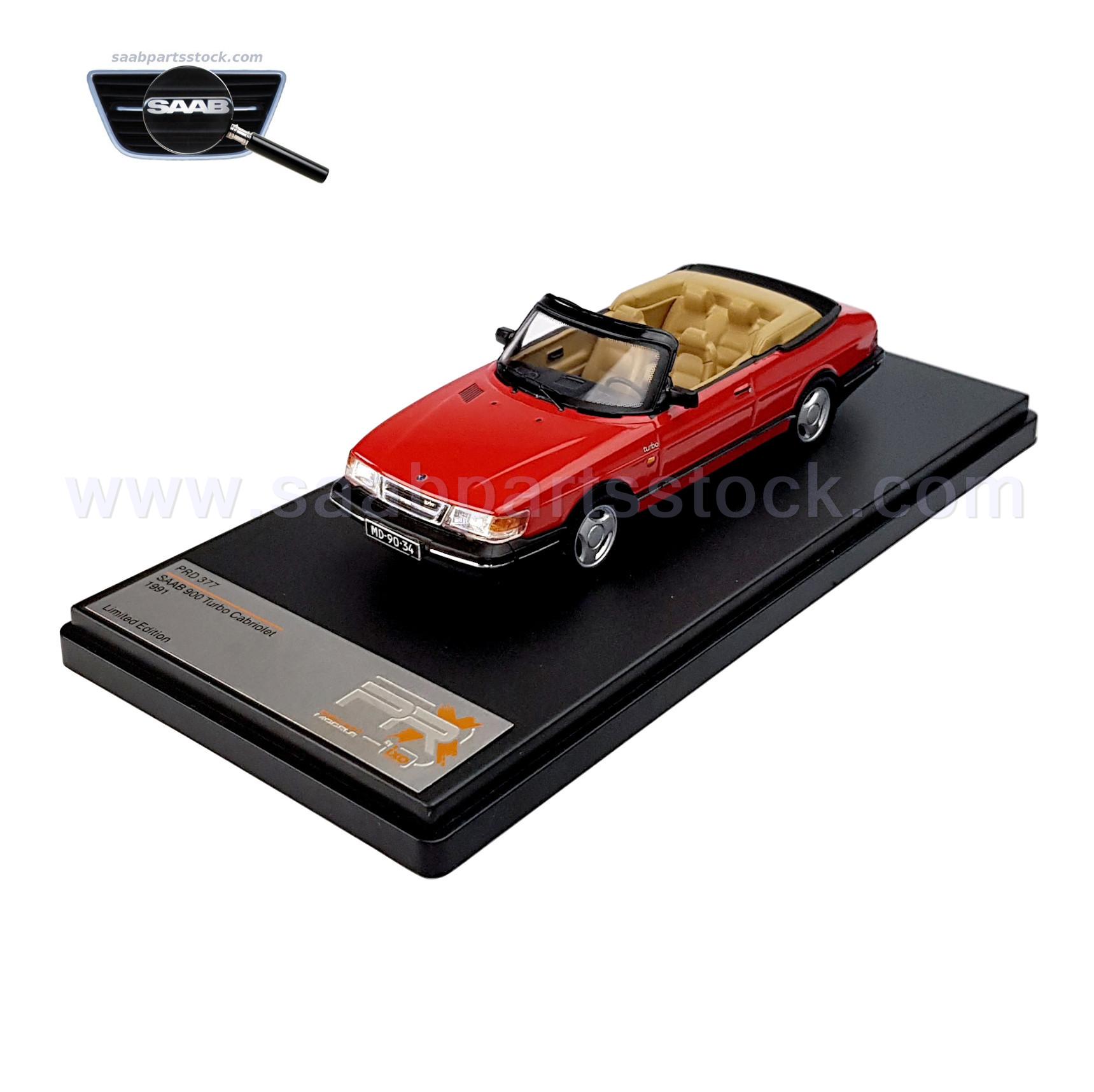 Scale Model SAAB 900 Classic Cabrio in 1:43 SAAB-900-Cabrio-M1991-in-red-143-saabpartsstock
