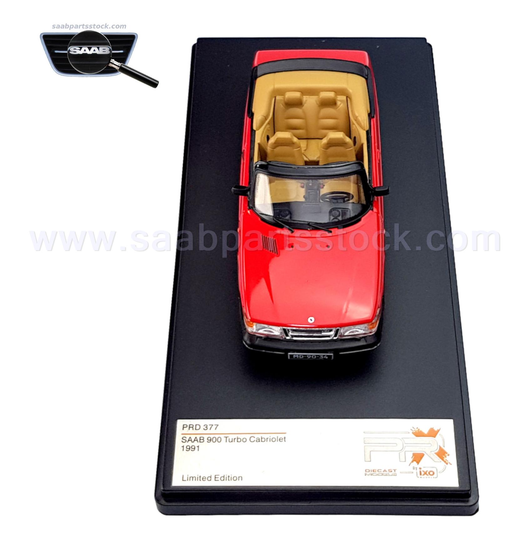 Scale Model SAAB 900 Classic Cabrio in 1:43 SAAB-900-Classic-Cabrio-in-red-PRD377-saabpartsstock