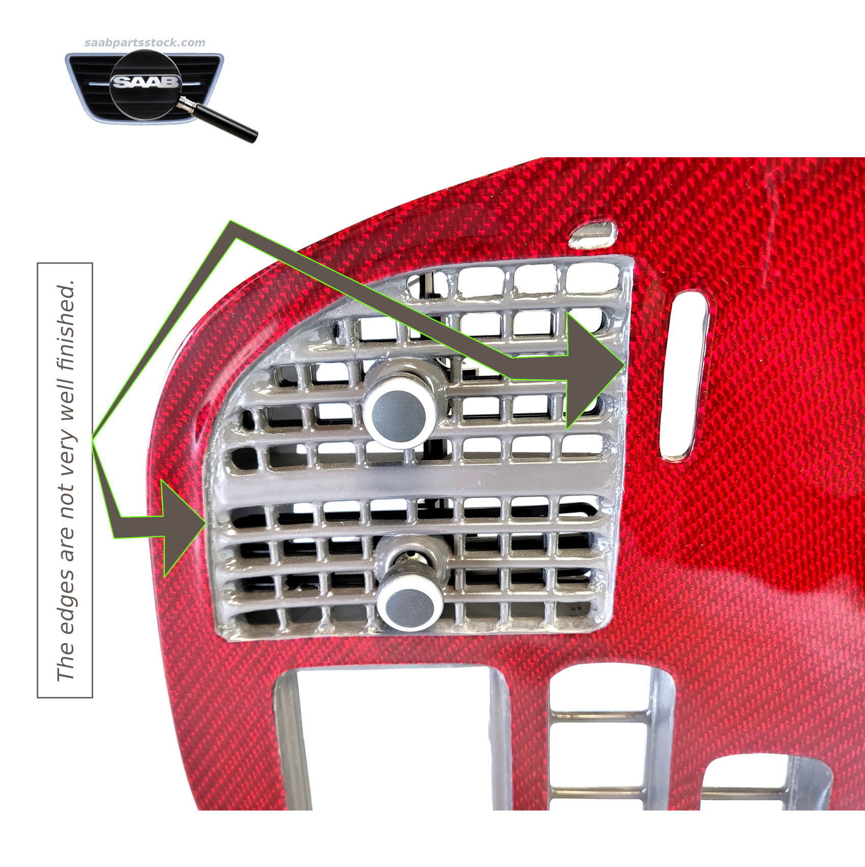 SAAB 5209606 Red carbon fibre saabpartsstock (6)