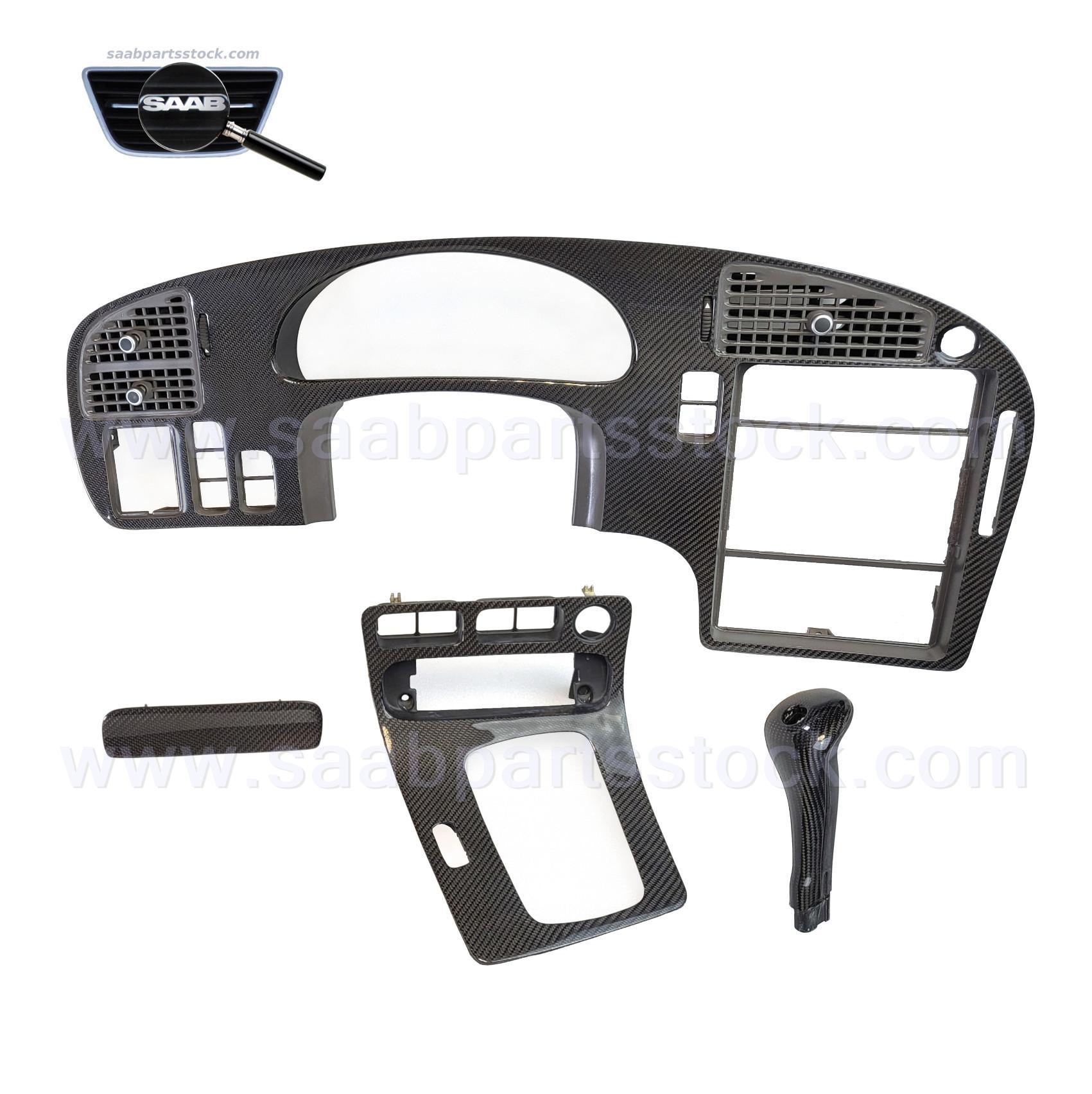 SAAB Instr.Plate Set Black carbon fibre saabpartsstock (1)