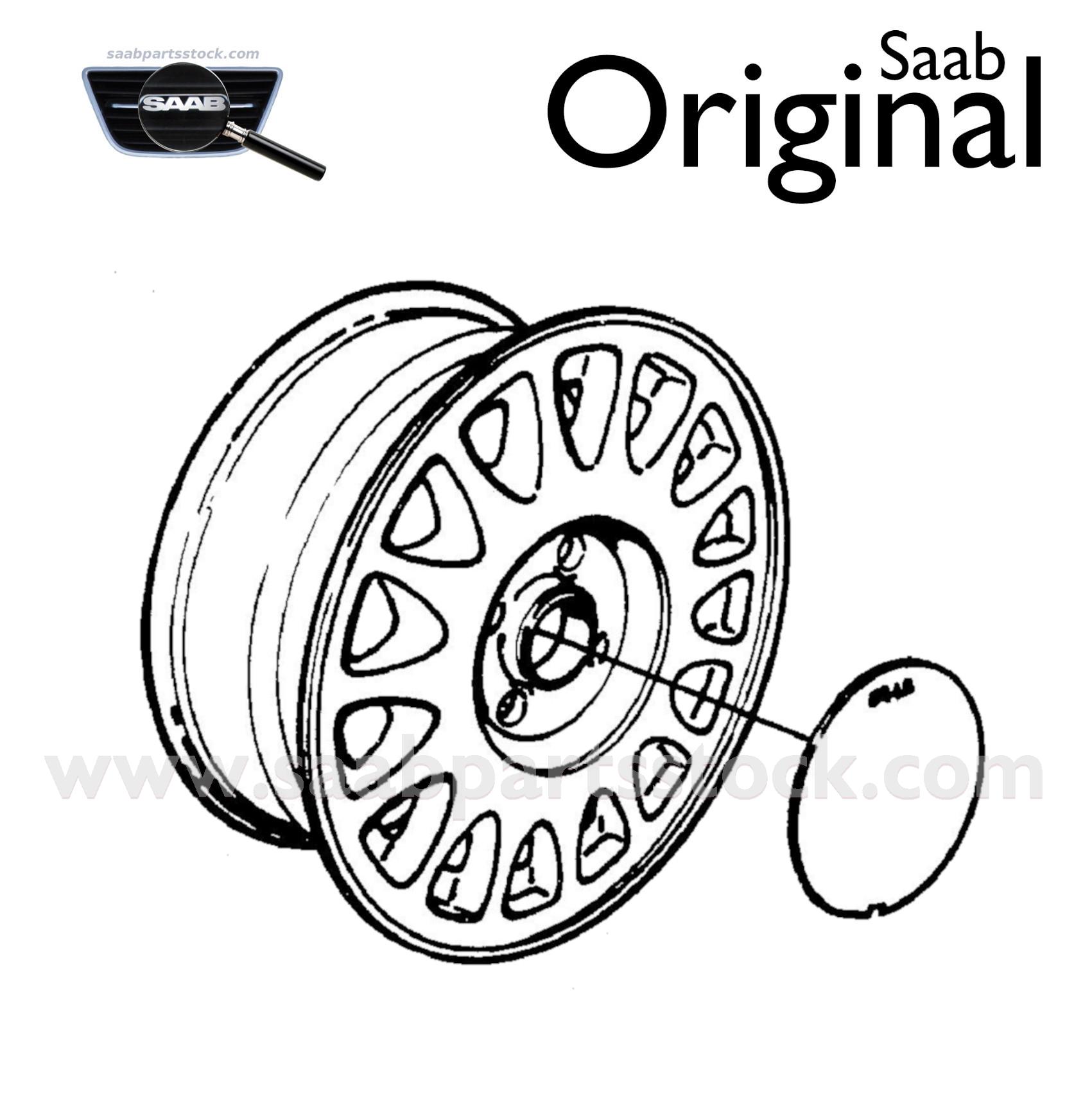 SAAB Alloy Wheel 8958910-8965212-105122907 SaabPartsStock Alloy Rim for SAAB 9000