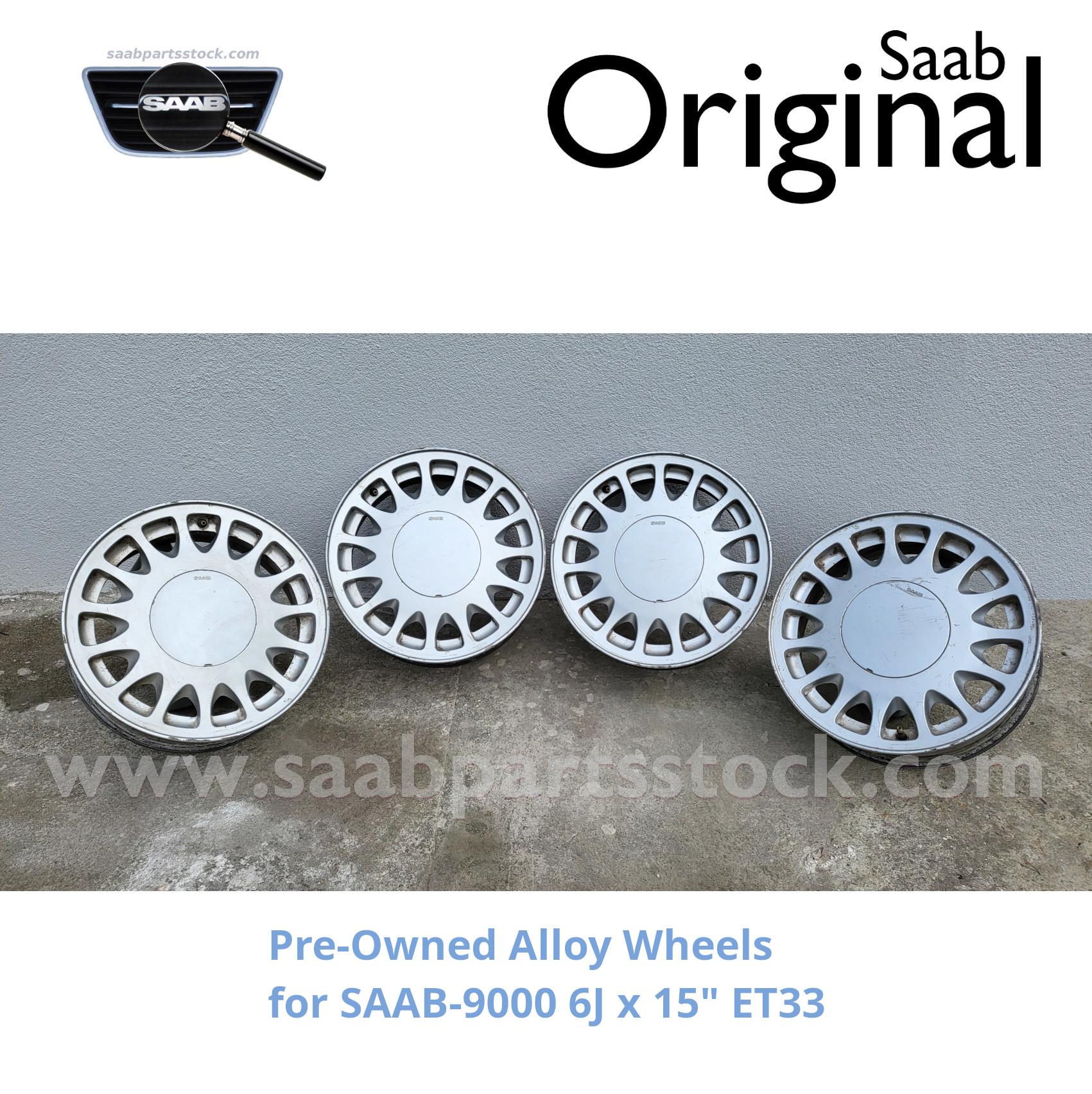 SAAB Alloy Wheel Set 8958910 SaabPartsStock The Set of Aluminium Rims for SAAB 9000