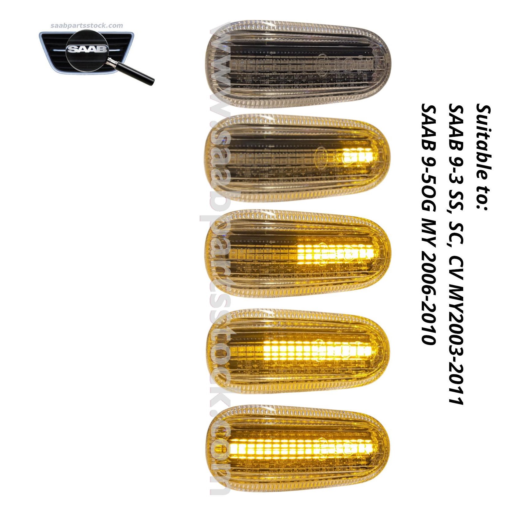 Flowing Side Indicator LED Lamp Dynamically sequential direction indicator