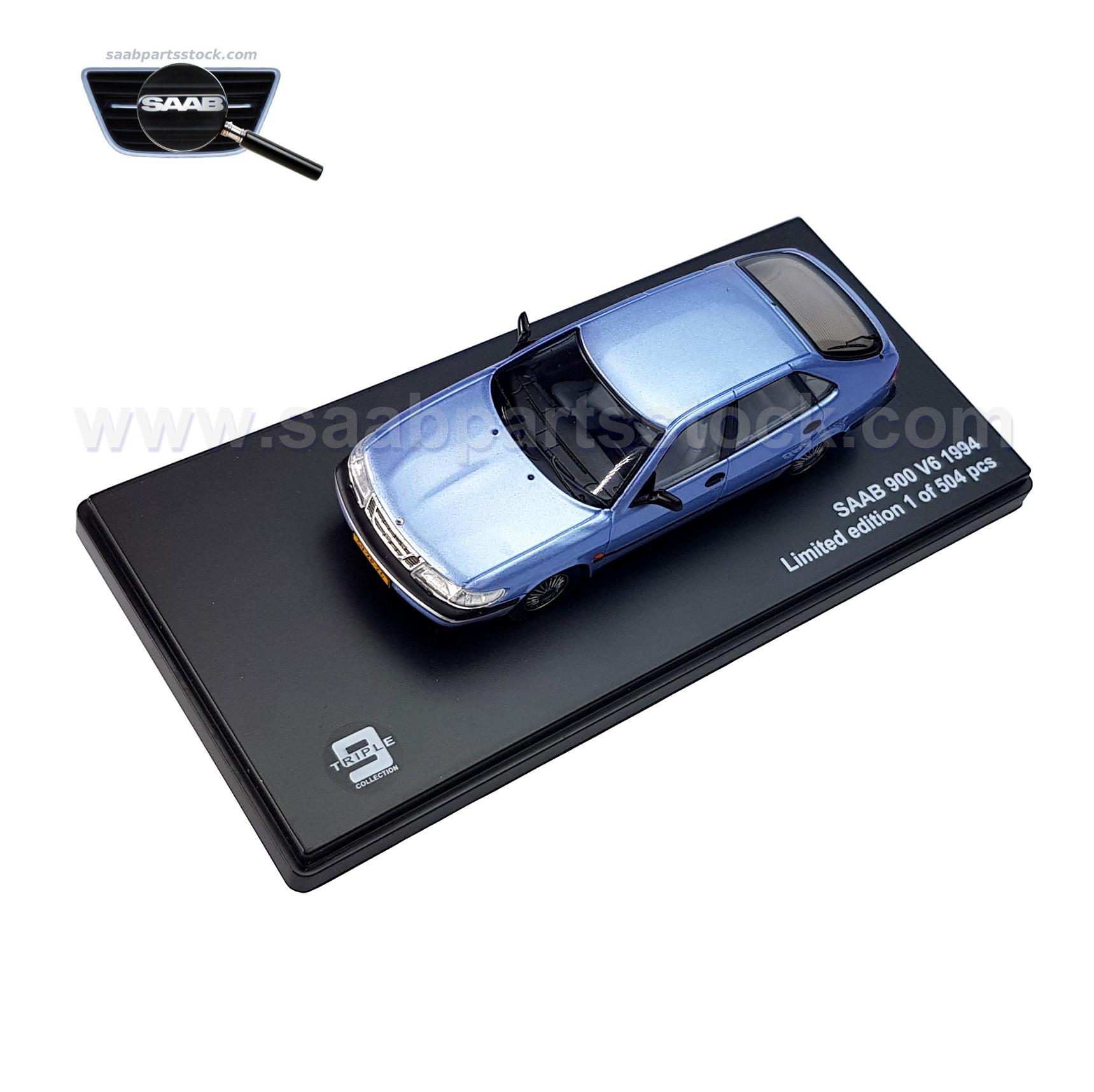 SAAB 900i V6 M1994 in scale 1:43 SAAB-900i B258i Turquoise-SaabPartsStock