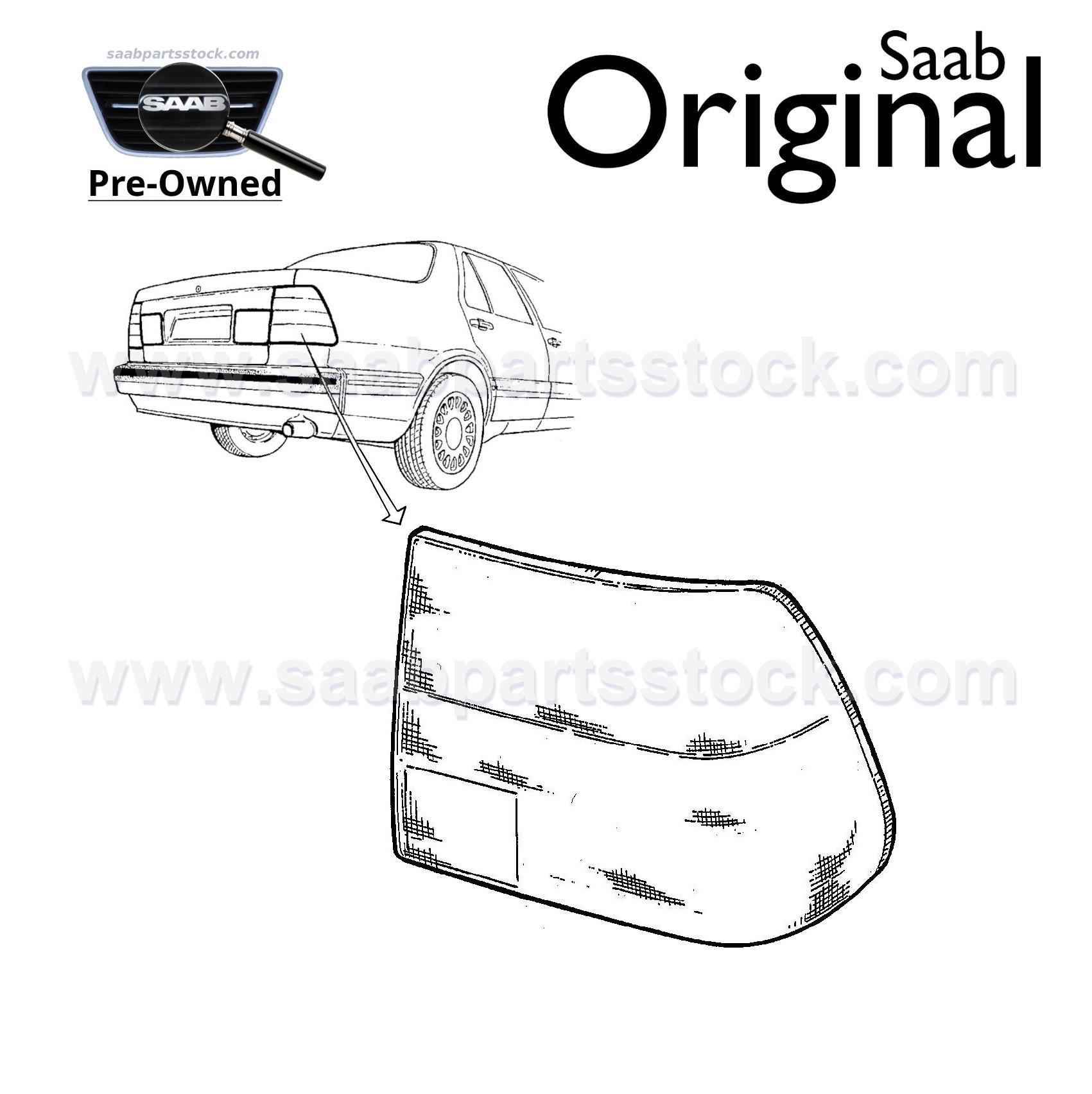Rear Light Right Side Outer SAAB 4521720 (pre-owned) SAAB 9000 CD tail light right 4521720 saabpartsstock (1)