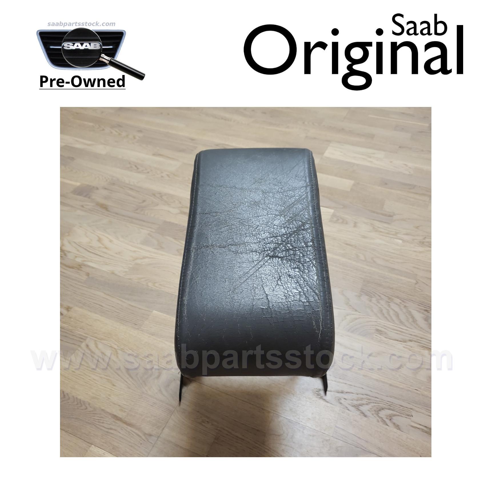 Front Centre Leather Fold Up ArmRest for SAAB 9000 Genuine 400100954 SAAB 9000 Genuine Arm Rest 400100954 Grey Leather saabpartsstock