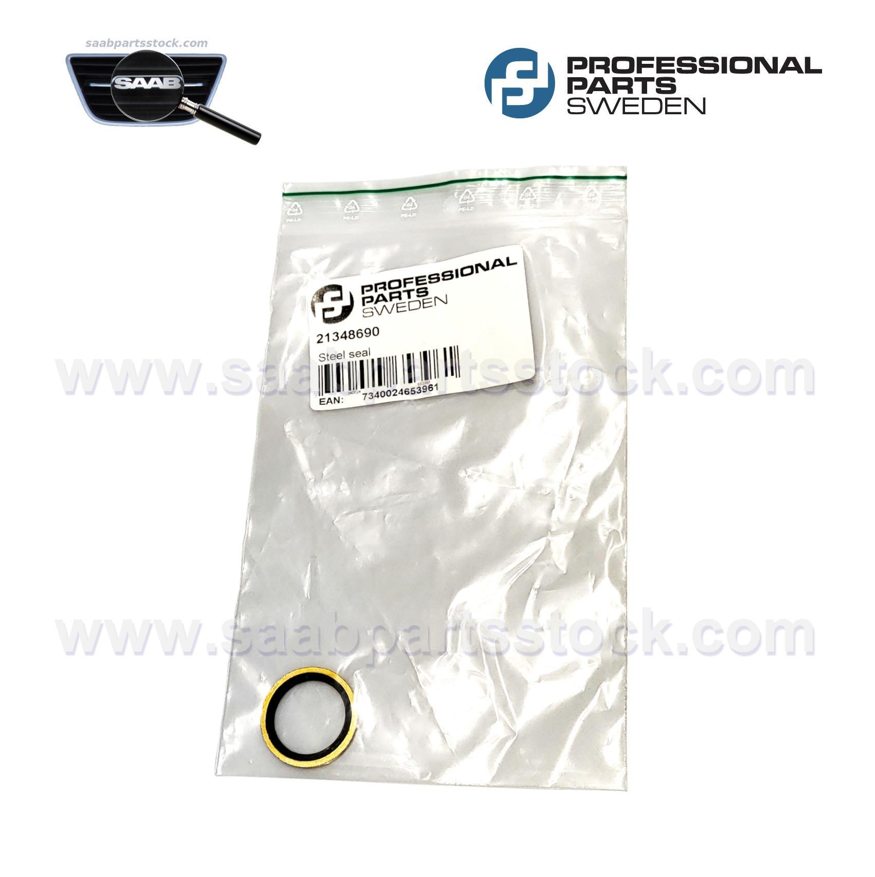 Metal Sealing with Rubber Lip 21348690, 7508690, E-834831 Steel Sealing Ring-21348690 (SAAB 97533536) saabpartsstock