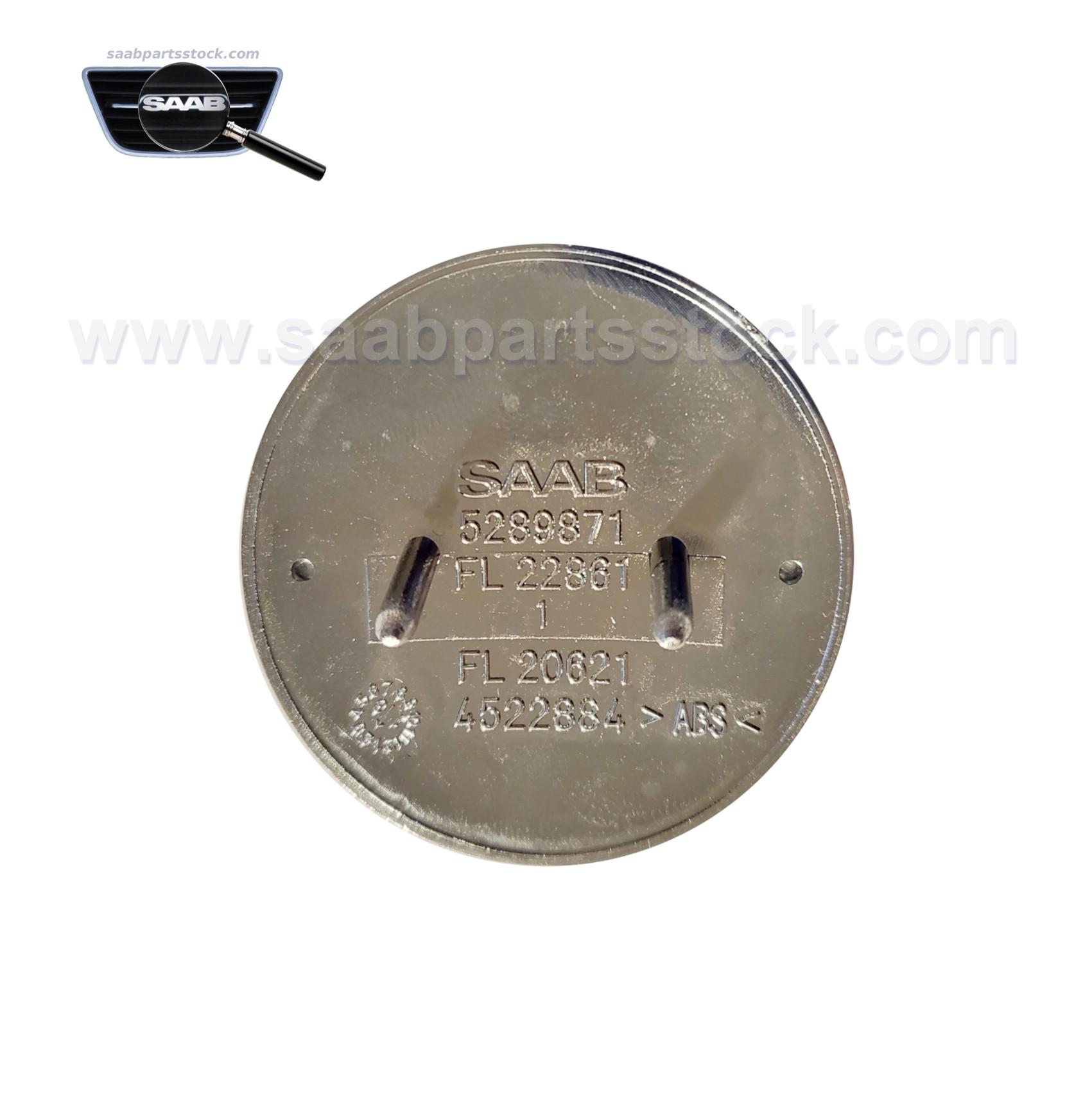SAAB 4522884 emblem back side saabpartsstock Emblem for bonnet SAAB 4522884, 32500969 (aftermarket)