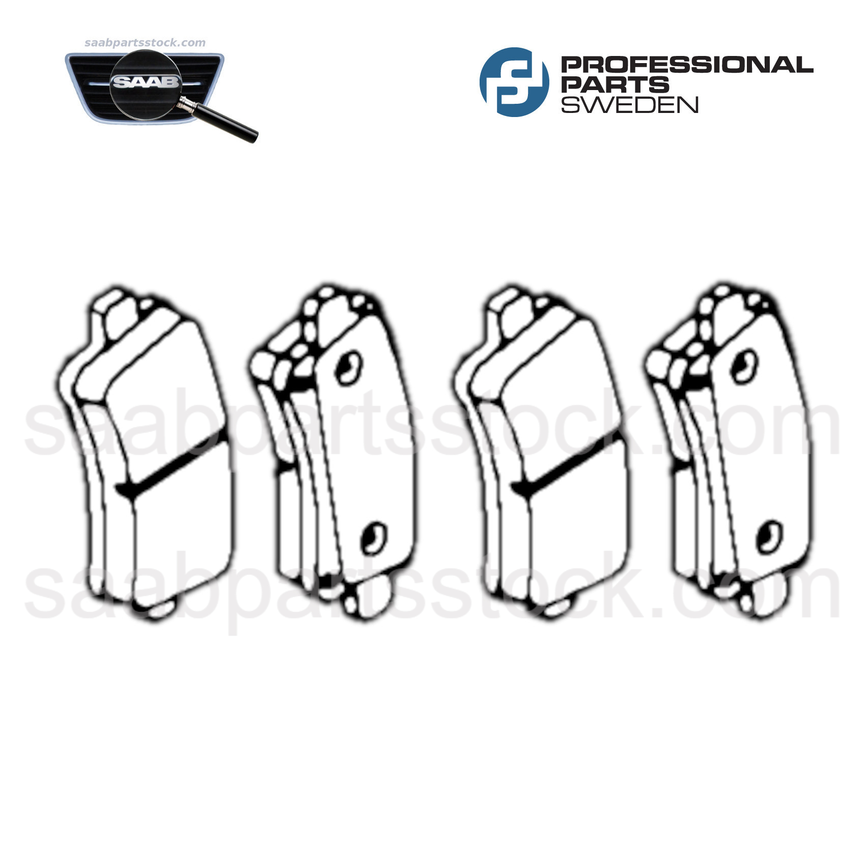 Rear Brake Pad Kit SAAB 13338368, 13237767, 51348368