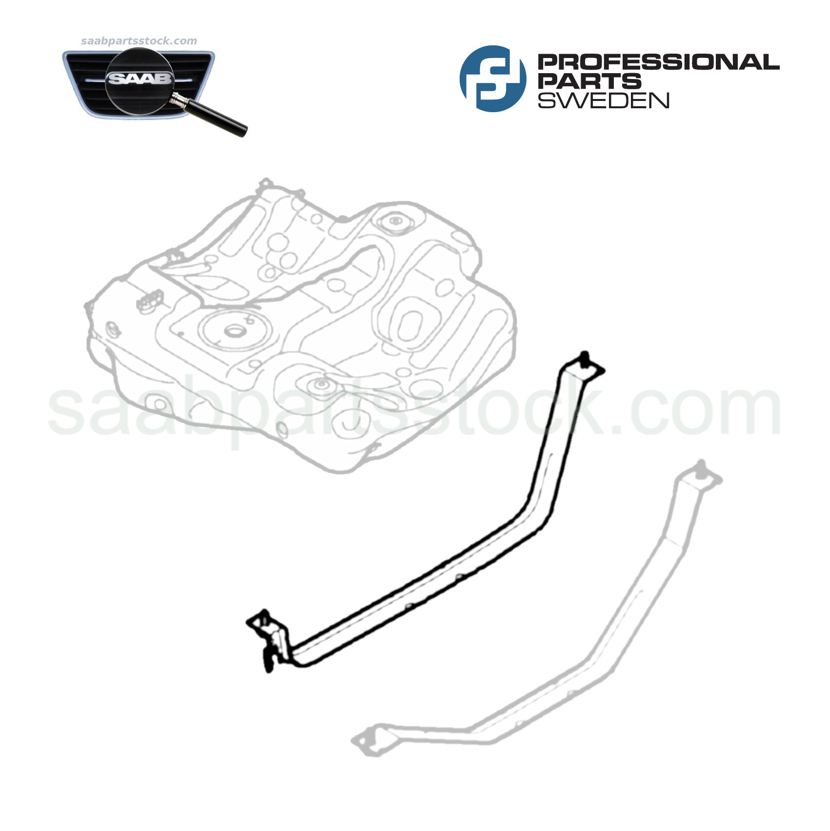Tank strap - tensioning band, right side 22629651, 32022088