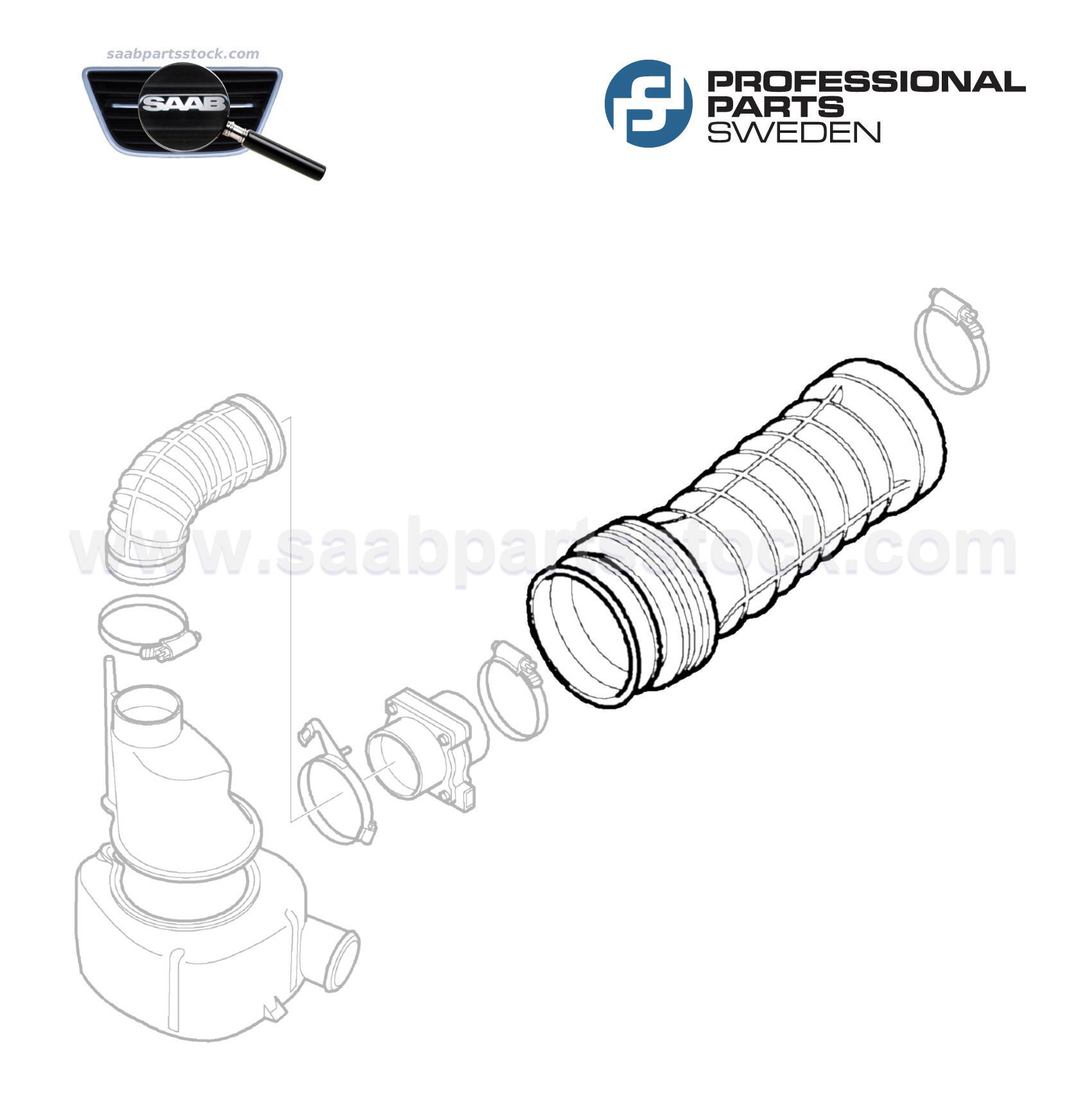 Air Intake Hose SAAB 32020014, 4752085, 4967550, 87347550