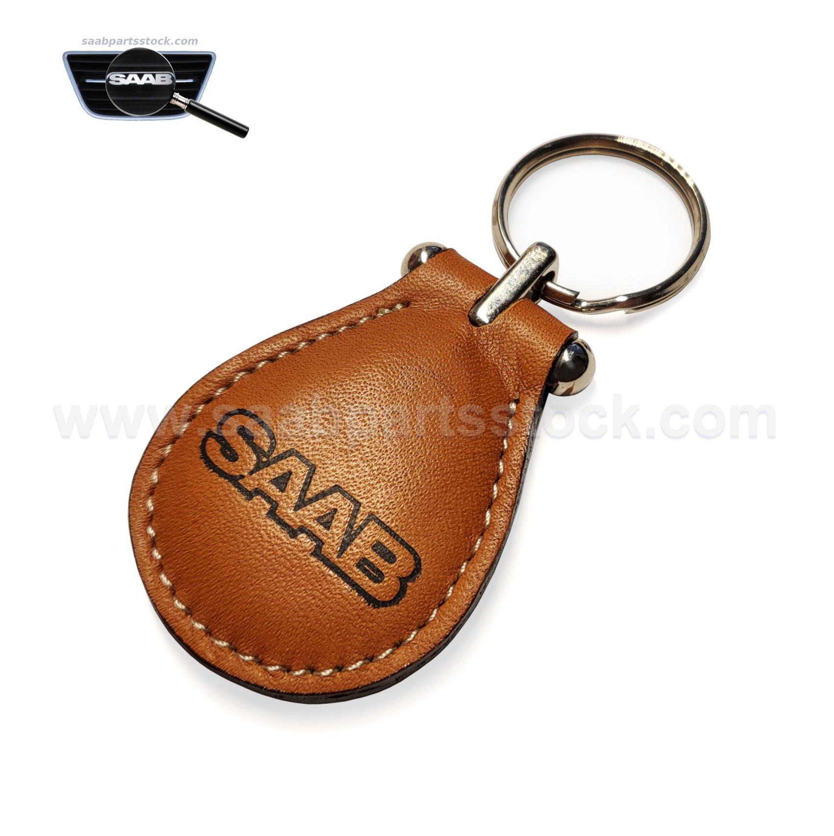 Keyring from Fine Genuine Leather, with SAAB Sign Logotype